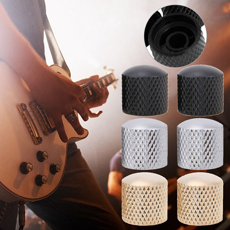 Métal dôme ton guitare basse bouton de commande bouton outils pour Fender A potentiomètre guitare clé pièces musicales