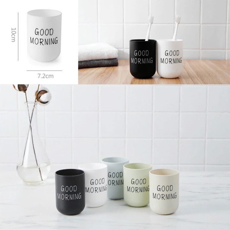 1pcs Simple Nordic Travel Portable Washing Cup Home Couple Plastic Good Morning Toothbrush Storage Cup Bathroom Tumbler Product