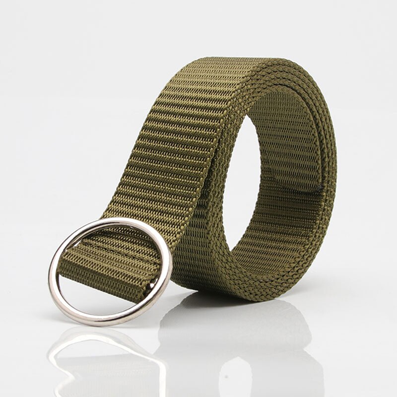 Canvas riem met metalen gesp, mannen casual wild gevlochten riem, meerdere kleuren riem, voor jeans, broek, C, 125 cm