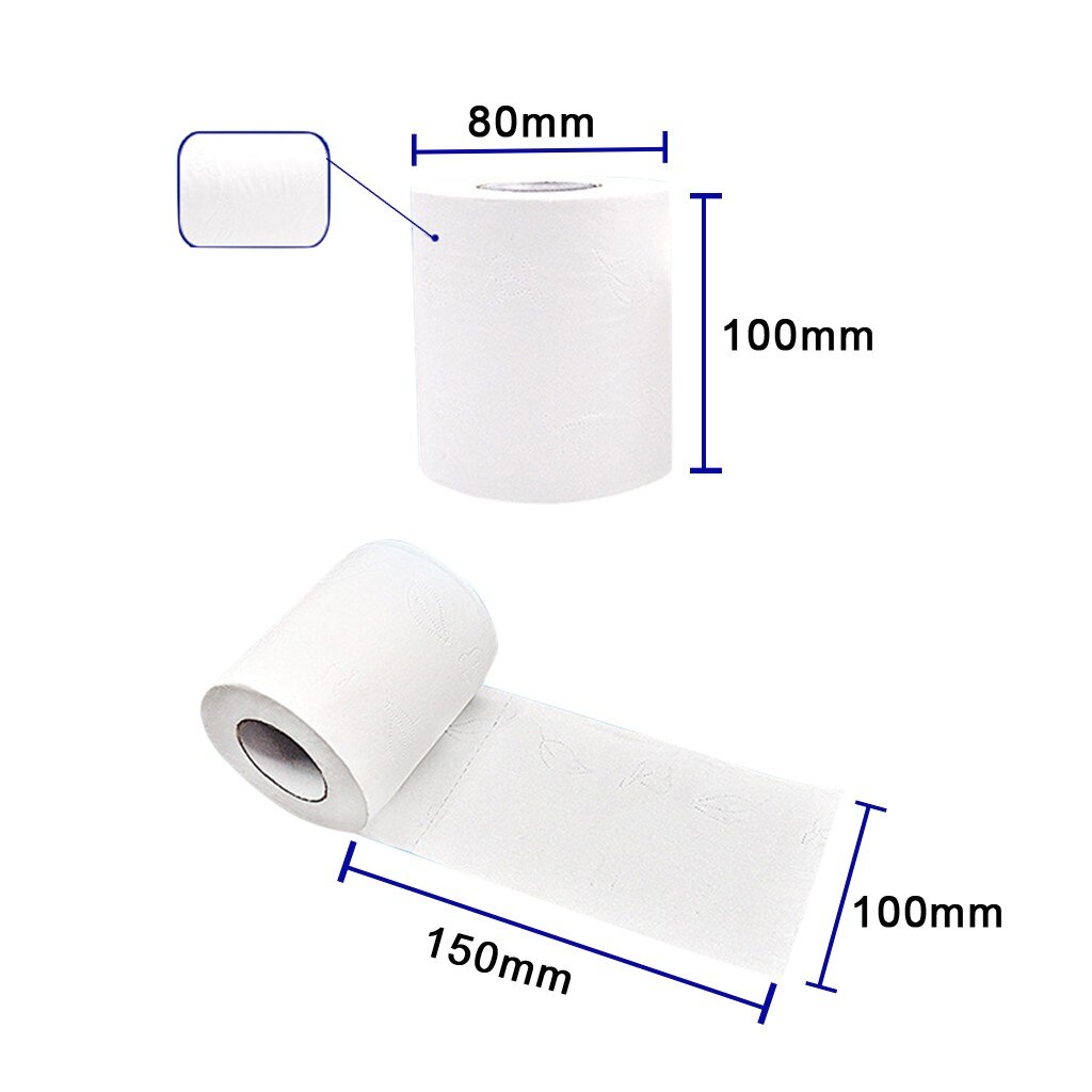 Sileä pehmopaperi 4 rullaa wc-paperia 3 kerrosta pehmeää paksuuntunutta talouspaperia puhdistus-wc-paperi #0516