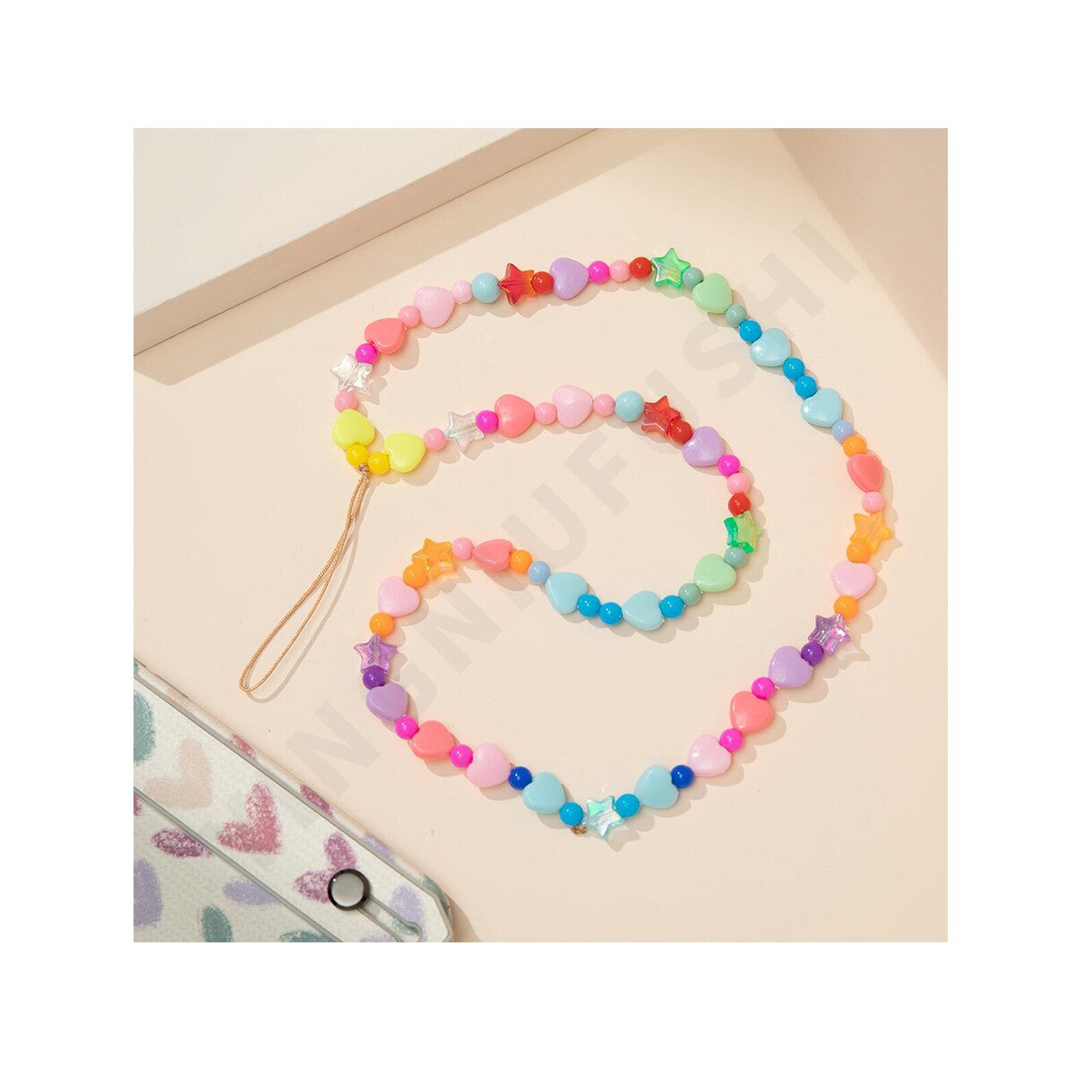 Kleurrijke Acryl Kraal Lange Mobiele Telefoon Keten Mobiele Telefoon Strap Anti-Verloren Lanyard Voor Vrouwen Zomer Sieraden Telefoon Accessoires: A