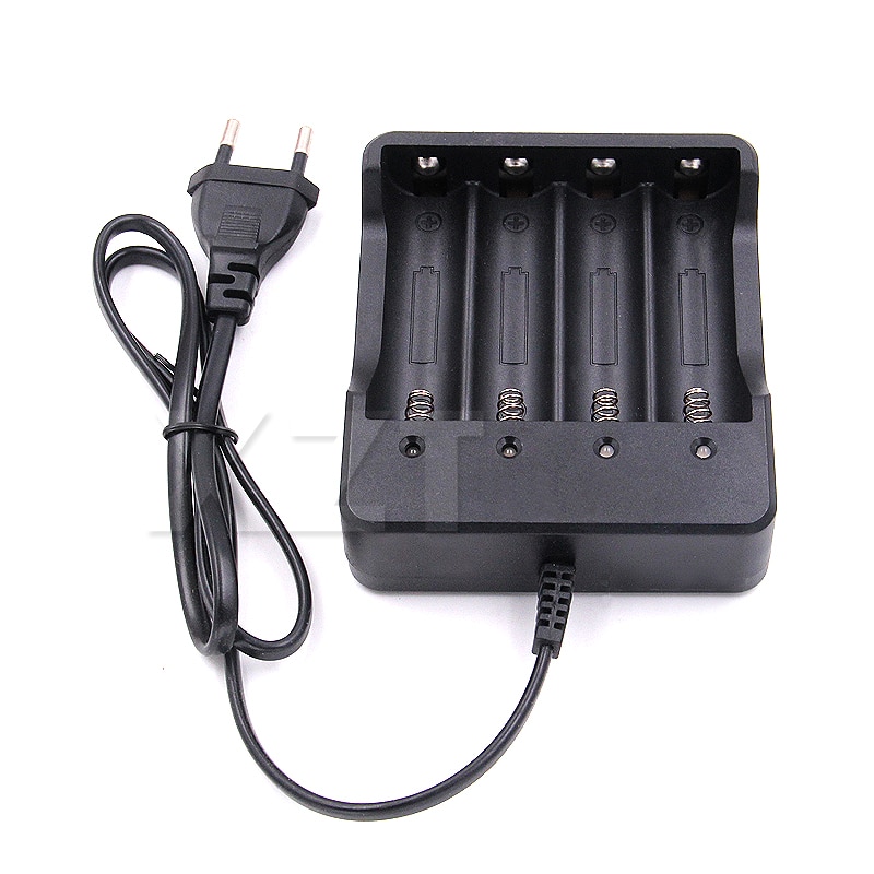 Wiederaufladbares Reise-Ladegerät für 18650 Li-Ionen-Akku, Aufbewahrungsbox, EU-uns-Stecker, AC-Wandladegerät, geschützter Adapter