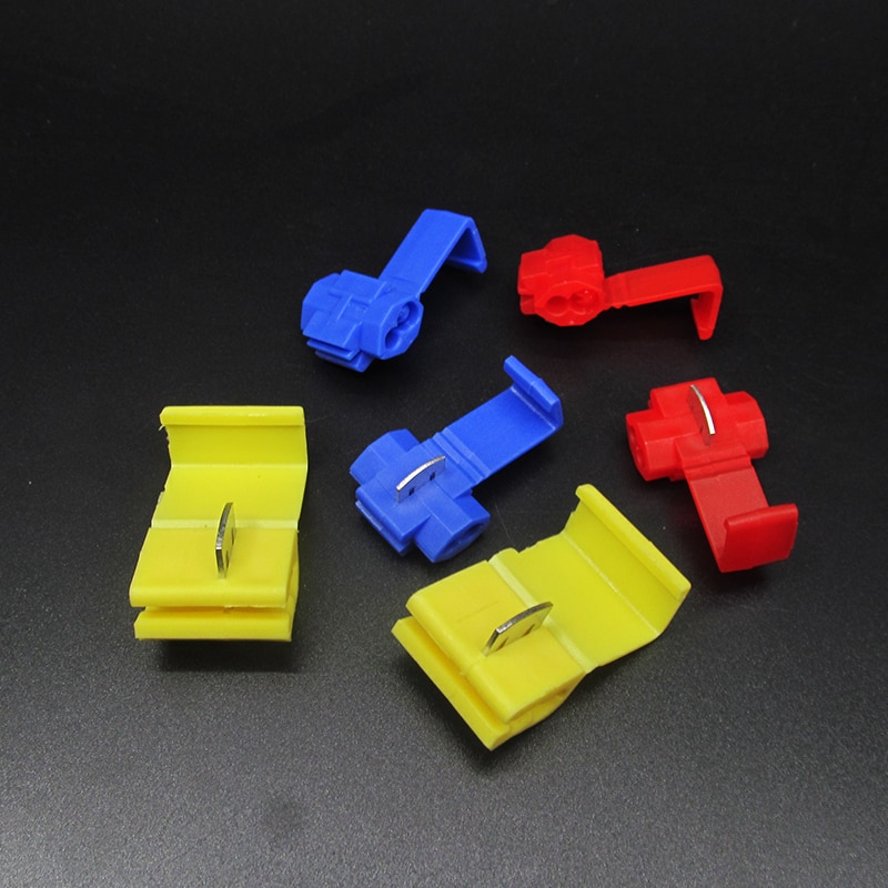 50 Uds. Conectores de Cable eléctrico rojo, azul y amarillo, bloqueo de empalme rápido, terminales de Cable crimpado 22-16 18-14, Conector de Cable AWG