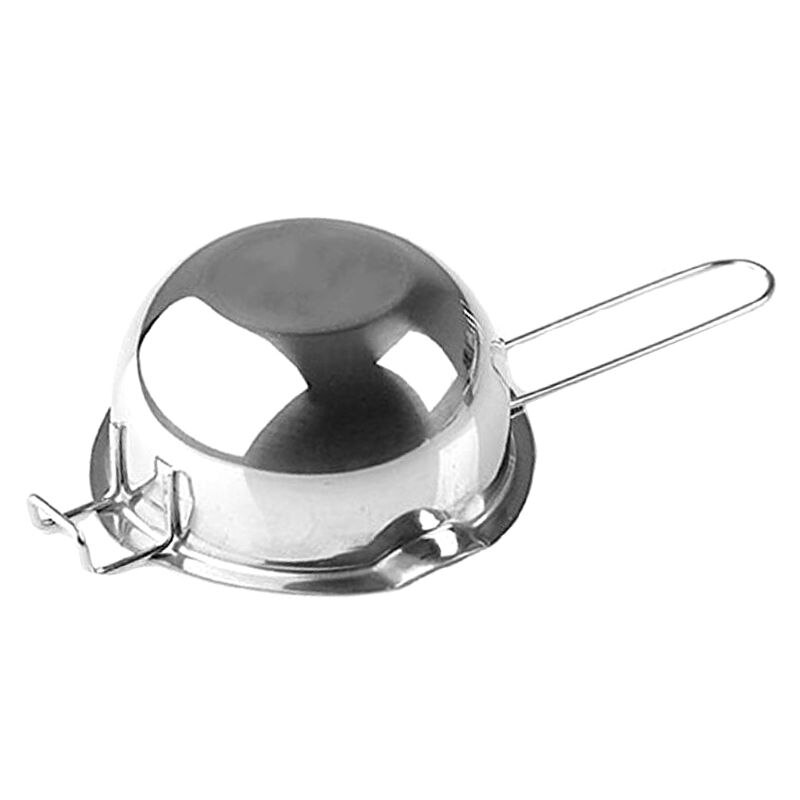 Olla de acero inoxidable para derretir cera con mango largo, vela perfumada DIY, jabón de Chocolate, mantequilla, herramienta de jabón hecha a mano, antiadherente, fácil limpieza