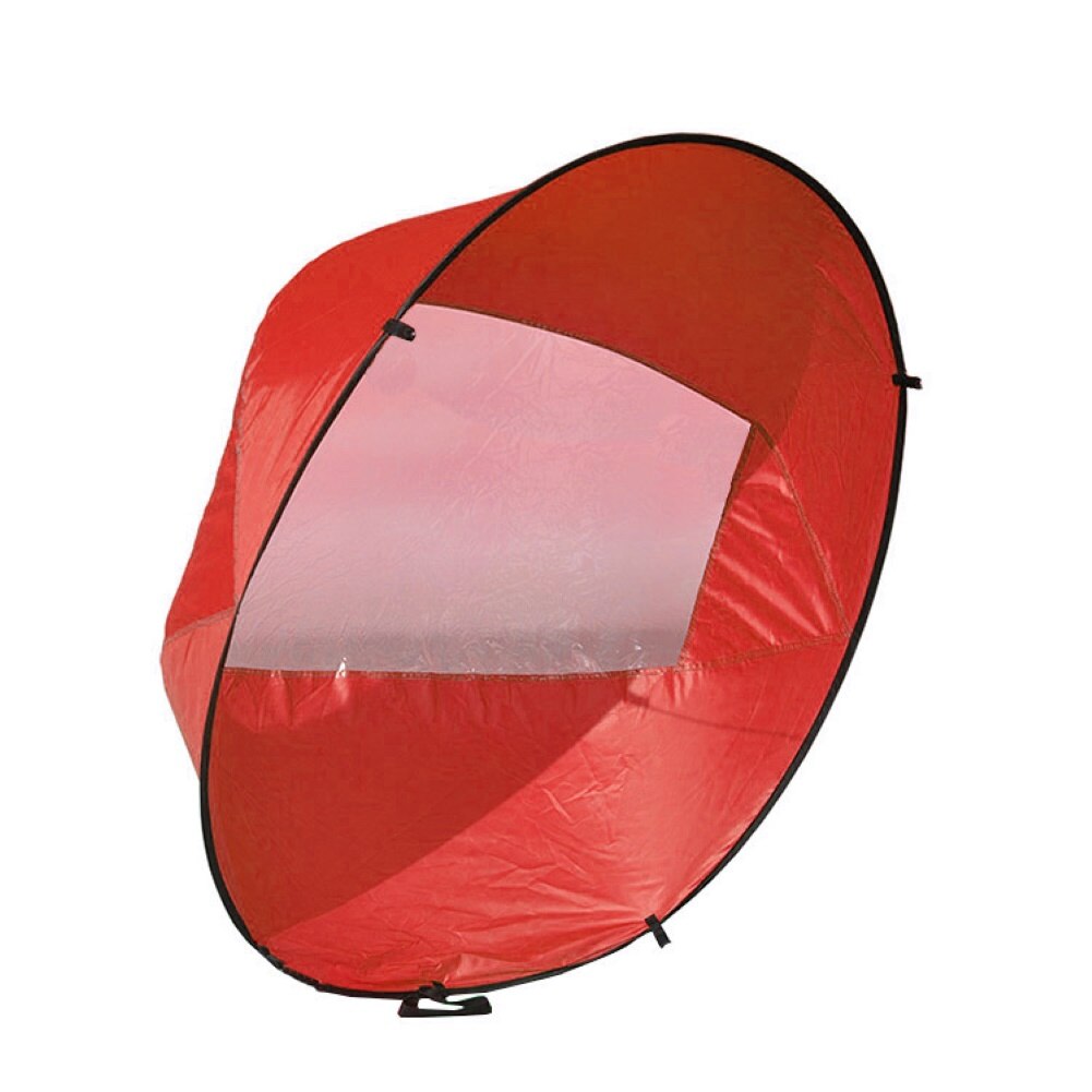 Foldable Kayak Boat Wind Paddle Sailing Kit Sail Sup Paddle Board Sailing Canoe Stroke Paddle Rowing Boat Wind Clear Window: Red