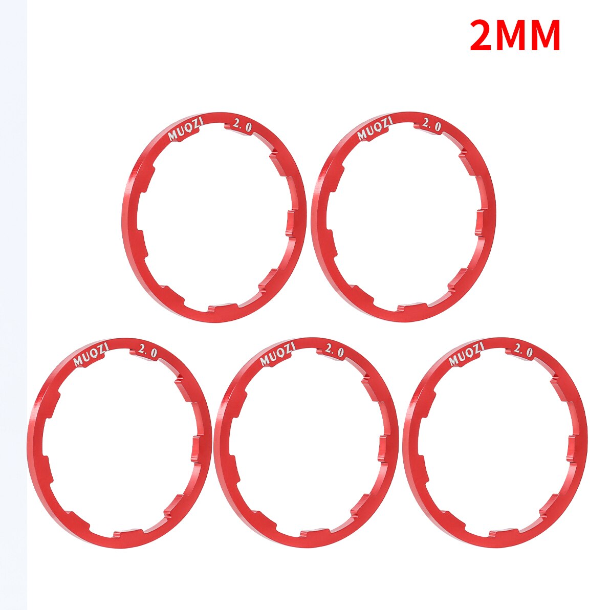 Mountain Bike Flywheel Washer Multi-Specification Cassette Flywheel Road Bike Gasket Hub Tower Base Ring Fitting: Red-2mm