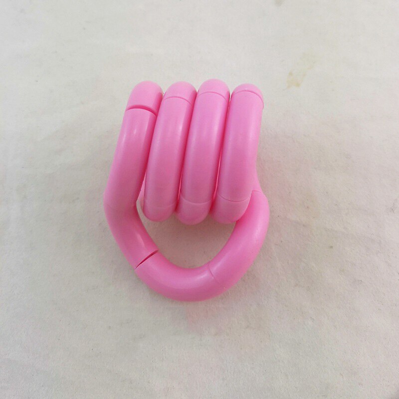 Twisted Ring Magic Fidget Magic Trick Rope Tangle Fidget Toy DIY Winding Leisure Education Stress Relief Kid Xmas Toy: Pink