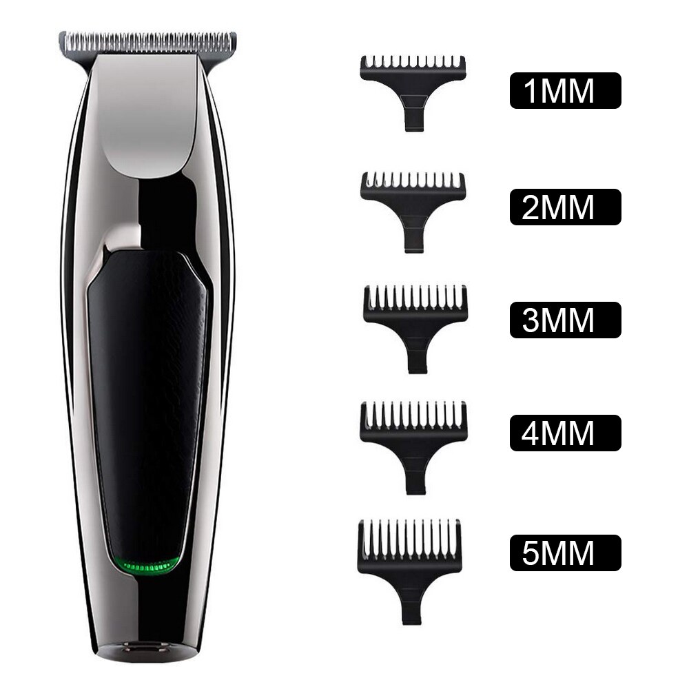 Hjemme elektrisk hårklipper olie hovedklipper barberhoved gravering skaldet hår klipper herre skæg trimningsvinkel