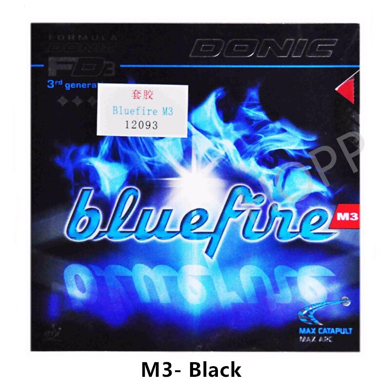 Donic bluefire m1/m2/m3 tênis de mesa borracha spin velocidade espinhas em donic ping pong esponja tenis de mesa: M3 Black
