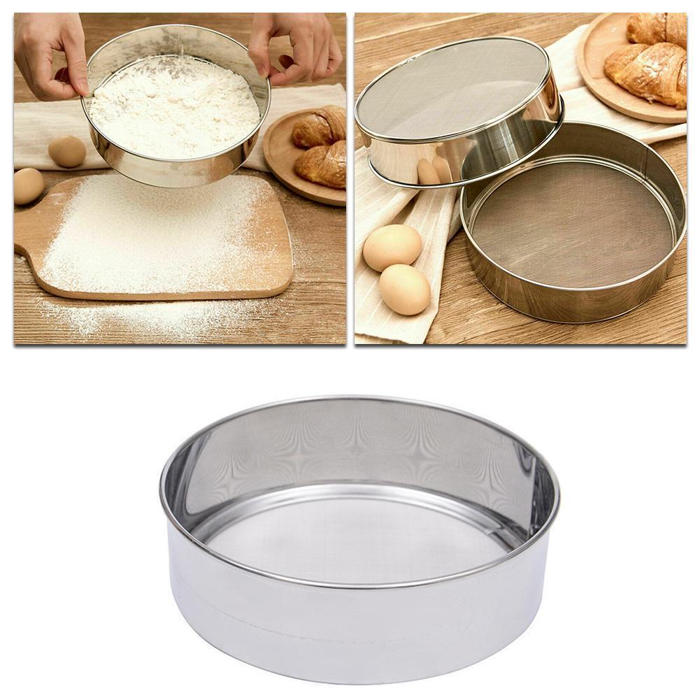 Melsil i rustfritt stål 15cm liten melsikt 40 bakesil oljekake mesh sil sil verktøennå mel gjør-det-selv bakeverktøy  t5 e 6