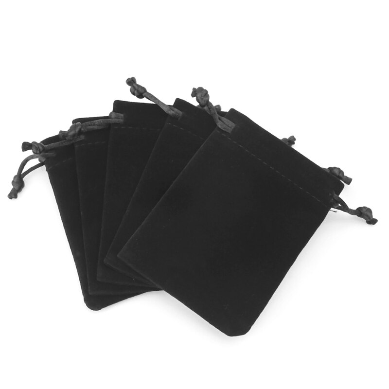 5 sztuk RPG worek kości aksamitna, zamykana na sznurek torby karty do tarota ozdoba do torby 10*12cm wysokiej jakości torba flanelowa prezent torba Drop Shipping: 13X18cm Black