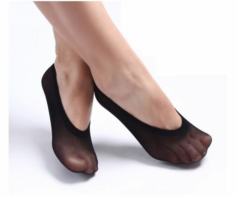 Calcetines invisibles con forro de zapatos para mujer, medias finas de bailarina, 10 pares,
