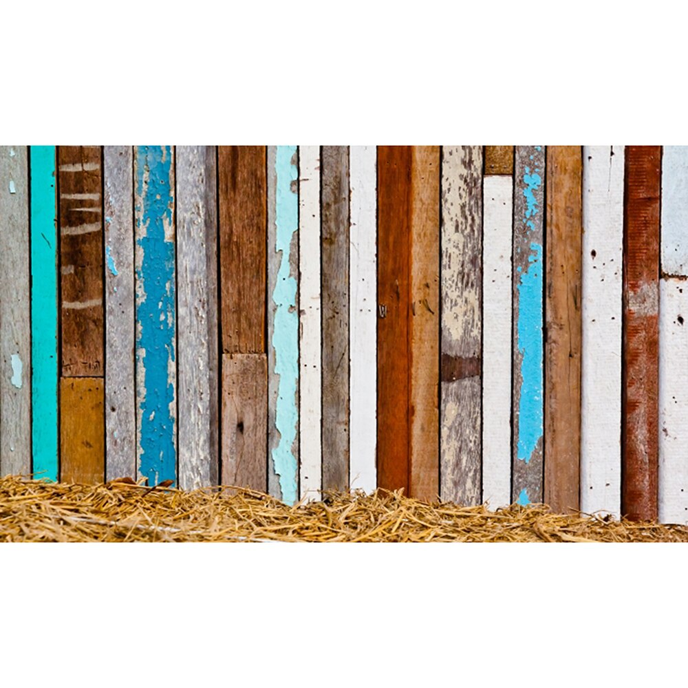 5x3ft Retro Colorful Splicing Wood Board Floor Rudder Baby Children Pet Photography Backgrounds Photographic Backdrops Studio: Default Title