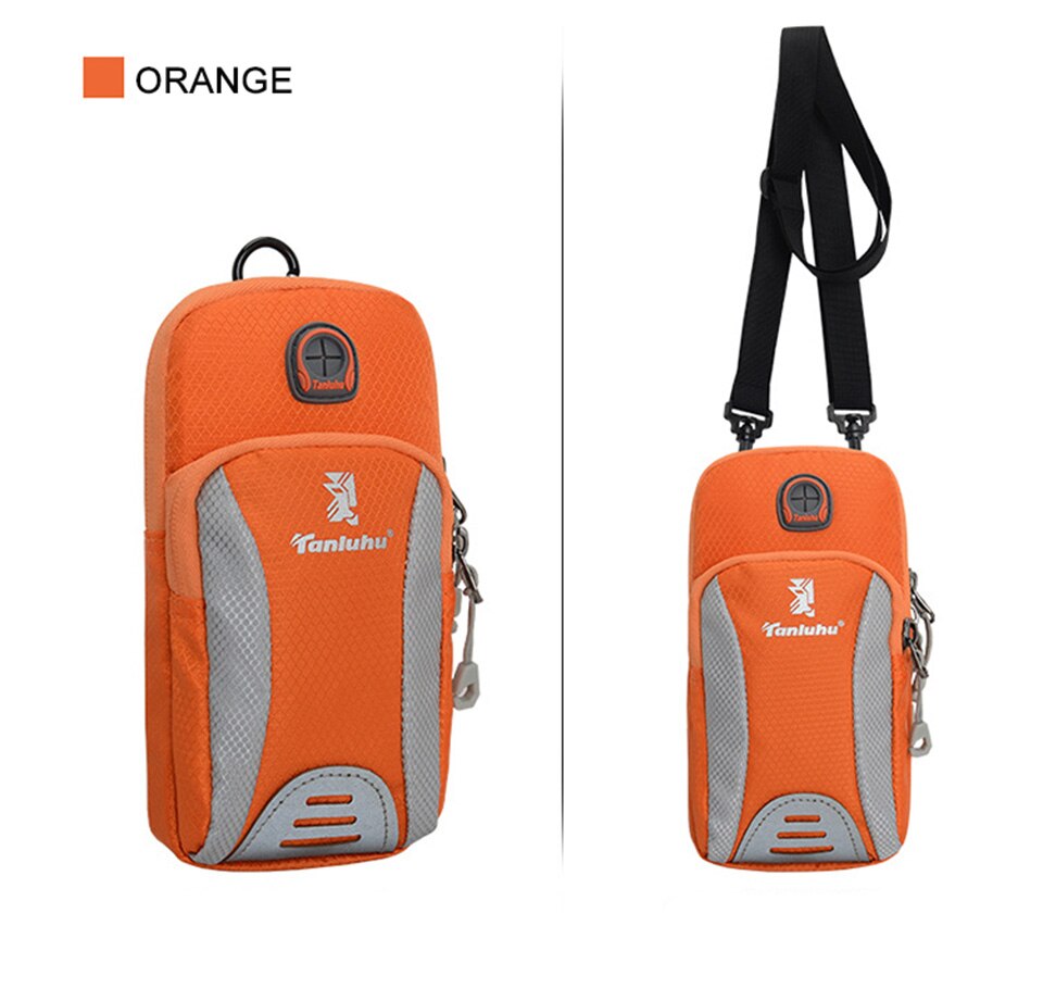 Outdoor Mobiele Telefoon Tas Running Mobiele Telefoon Arm Zak Arm Riem Sport Mobiele Telefoon Arm Mouw Schoudertas Unisex: Orange
