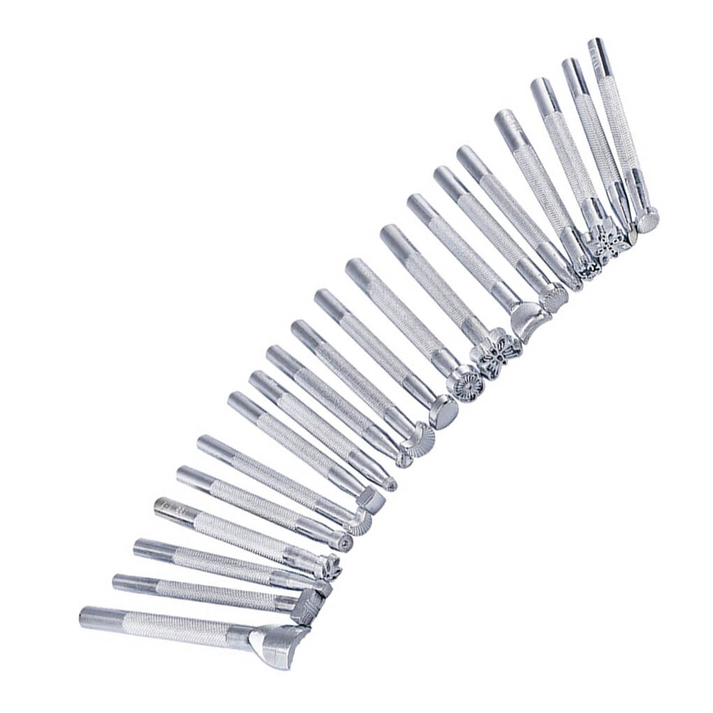 20pcs Leather Working Saddle Making Tools DIY Leather Craft Stamps Set Leathercraft Handmade Sculpture Printed Tool