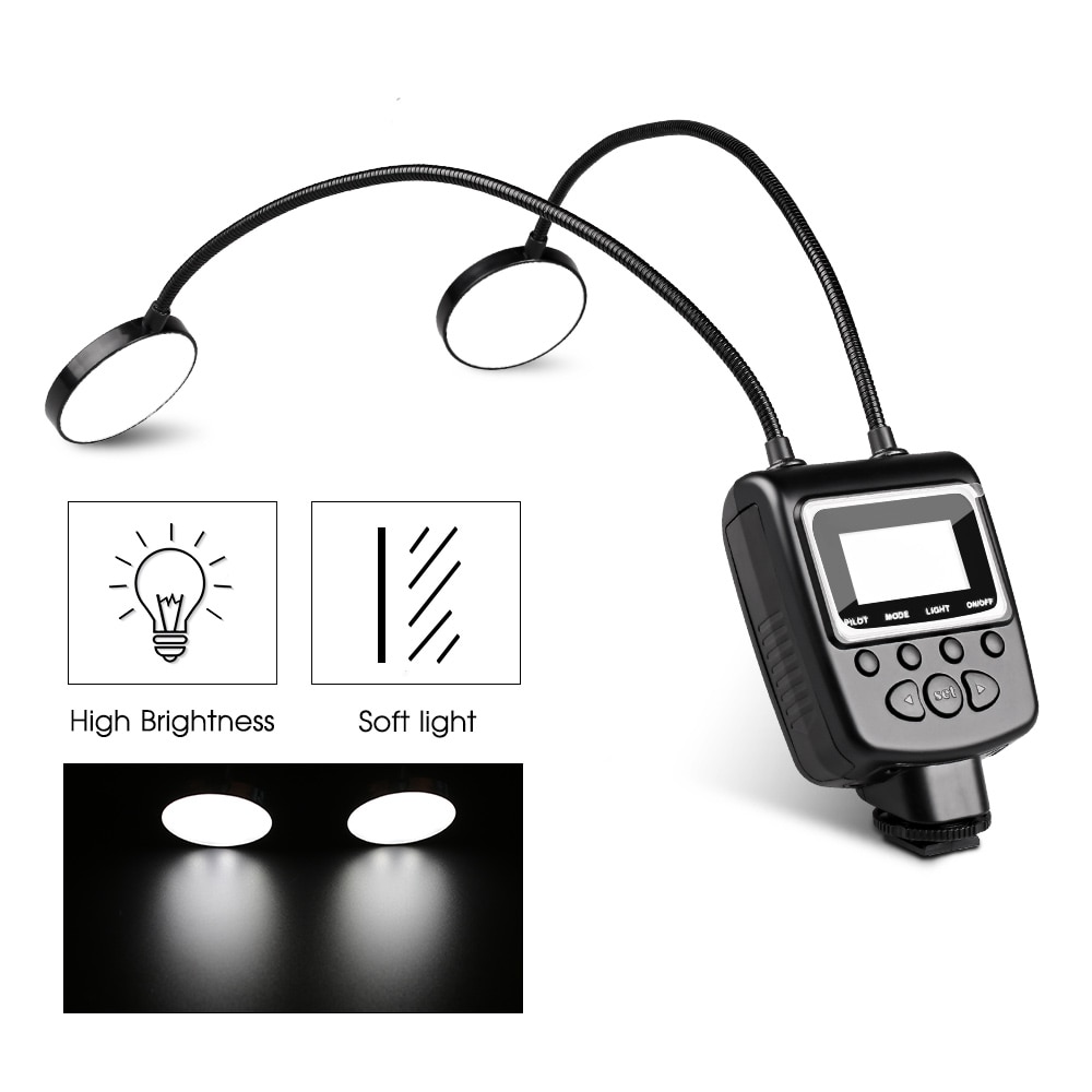 Travor ML2D Flash Ring Led Macro Flash Speedlite Metalen Slang