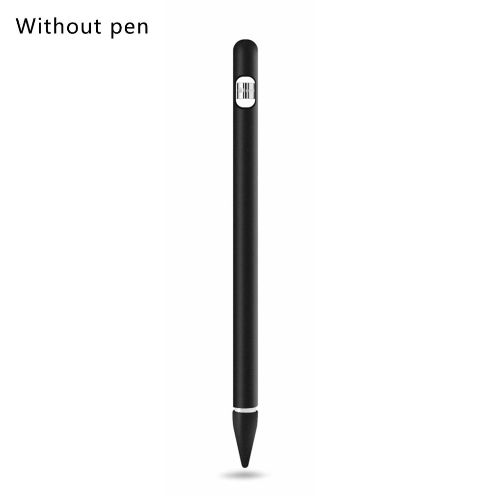 De silicona de colores Compatible para Apple lápiz 1st caso Compatible para iPad Tablet Touch Pen Stylus manga Protector de la piel: black