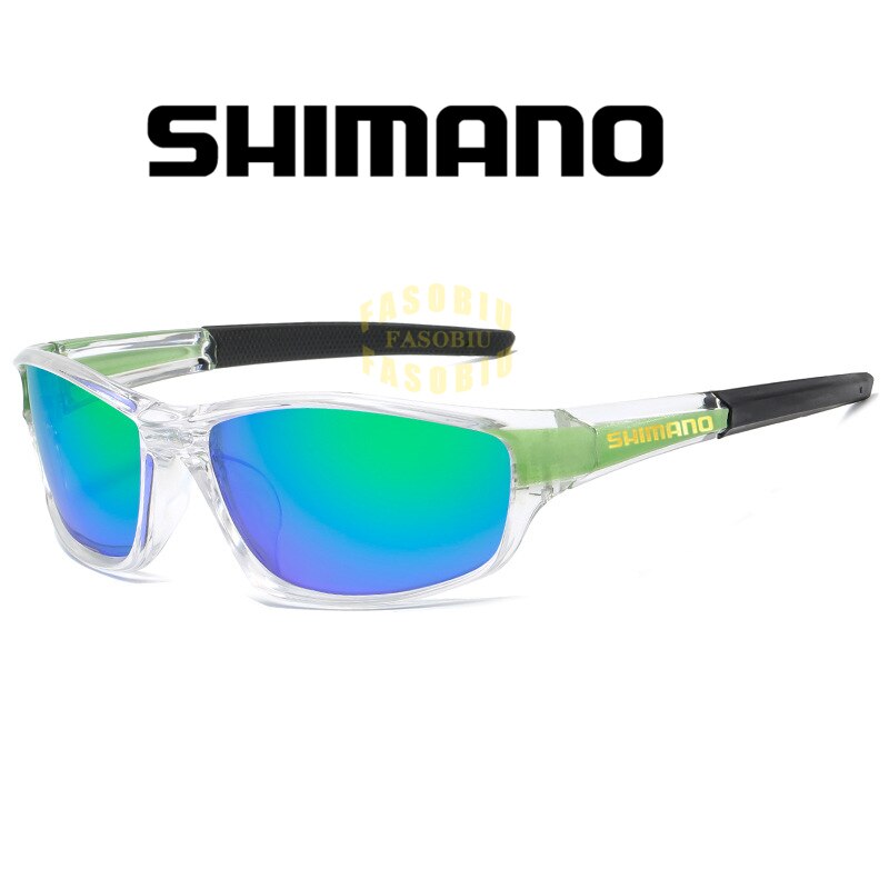 Shimano-gafas de sol polarizadas de una pieza para hombre, lentes de sol clásicas para pesca, gafas de sol para conducir, gafas de sol para ciclismo, gafas de viaje Vintage: 06