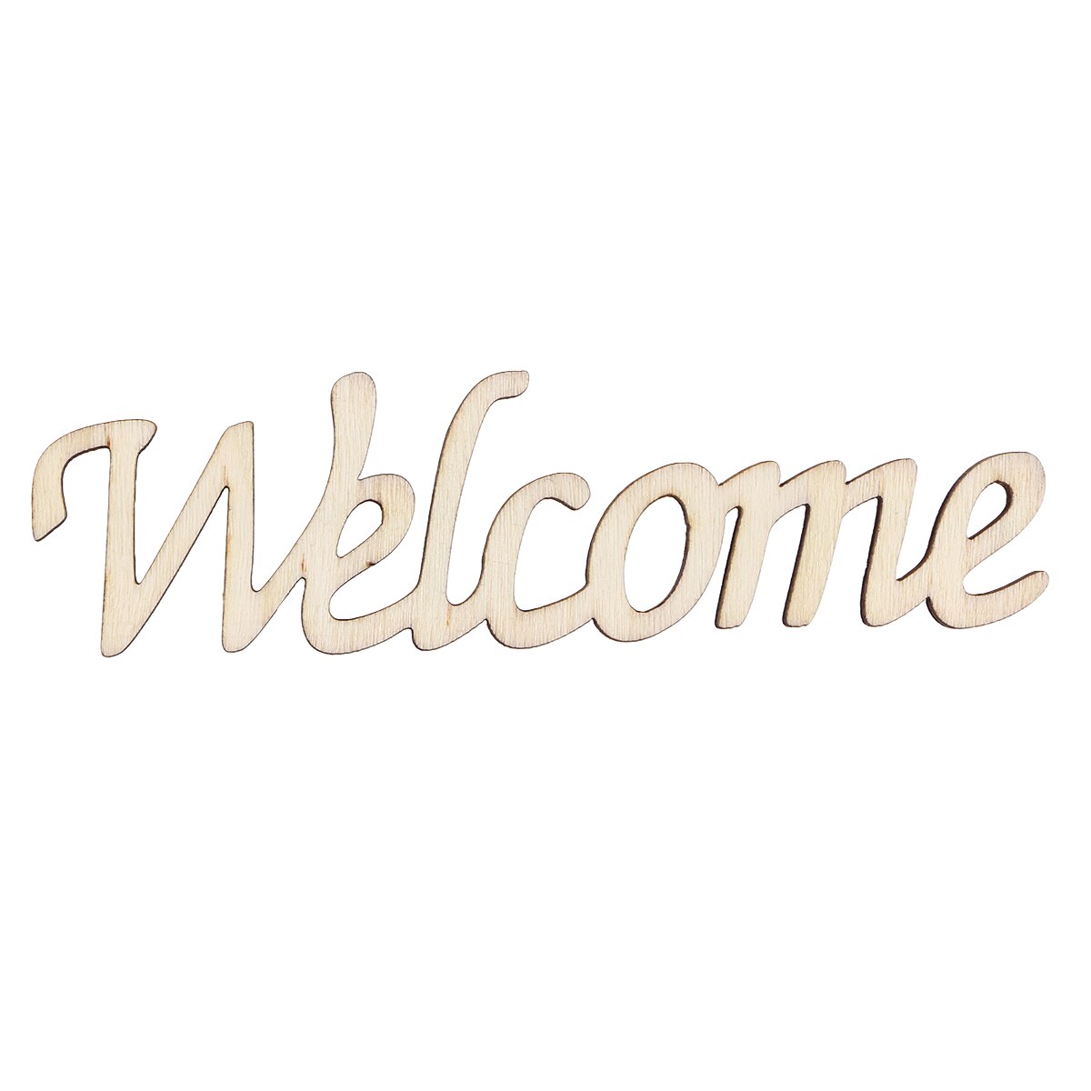Mots imprimés de bienvenue, décoration murale suspendue en bois Durable, signe suspendu pour (11.3x0.2cm)