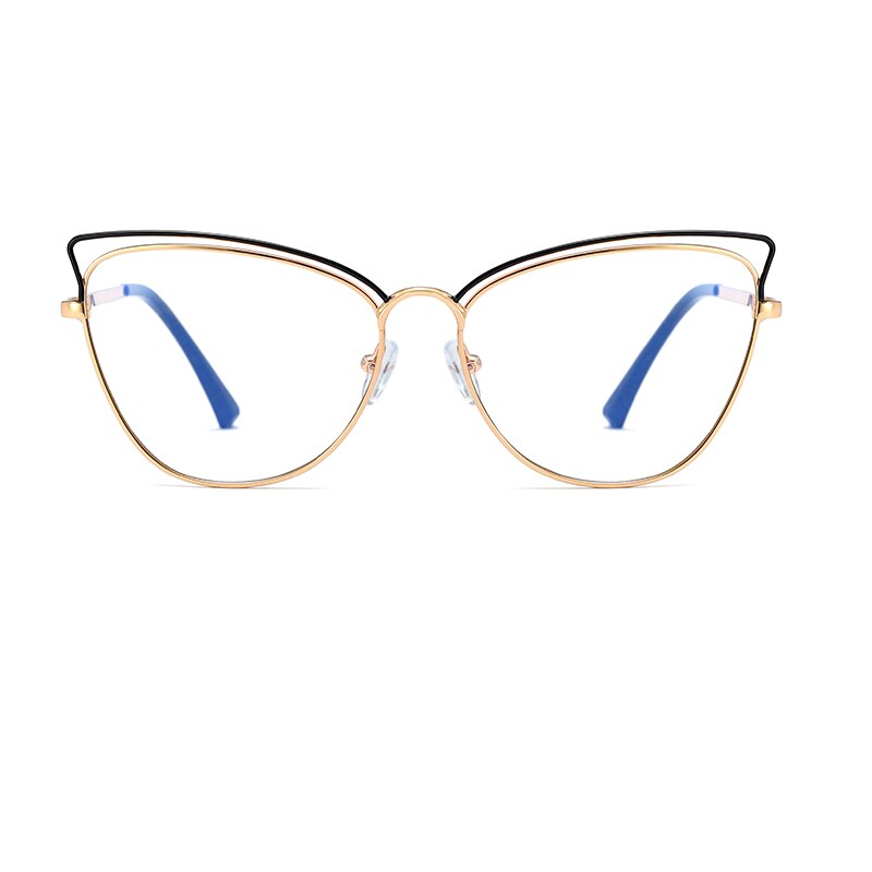 Anti-Blue Blocking Glasses Trends Cat Eye Women's Glasses Frame Oversized Optical Decorative Glasses