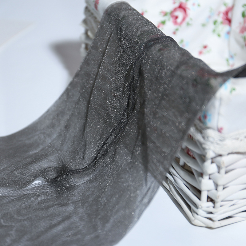 Glitzernde damenstrümpfe, strumpfhose 0d, transparent, eng anliegend, ultradünn, bis zu Höhle zehen durchsichtig, glänzende strumpfhose für damen: Grau