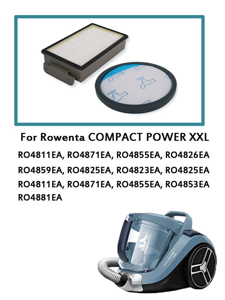 HEPA Filter Set ZR780000 For Rowenta COMPACT POWER XXL Vacuum Cleaner RO4859EA RO4811EA, RO4871EA, RO4855EA, RO4826E accessories