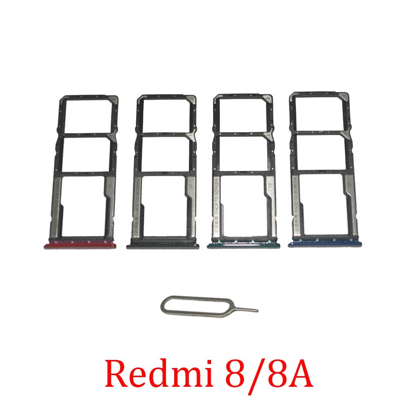 Phone SIM SD Card Trays For Xiaomi Redmi 8 8A Original Phone SIM Chip Card Slot Holder Drawer Part For Redmi 8 8A + Pin