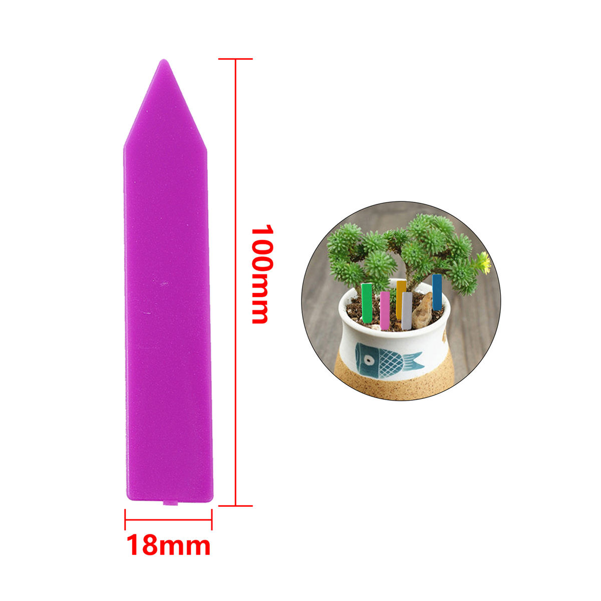 Etykiety na rośliny ogrodowe PVC kształt strzałki szkółka taca na sadzonki znak szklarnia smutny kwiat bonsai tablica rejestracyjna wiele kolorów 50 sztuk: Lawenda