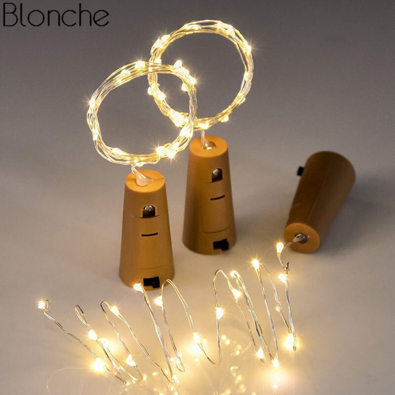 Guirlande LED String lights 1 M 2 M Koperdraad Kurk Wijnfles Home Kerstmis Wedding Party Decoratie DIY fairy light