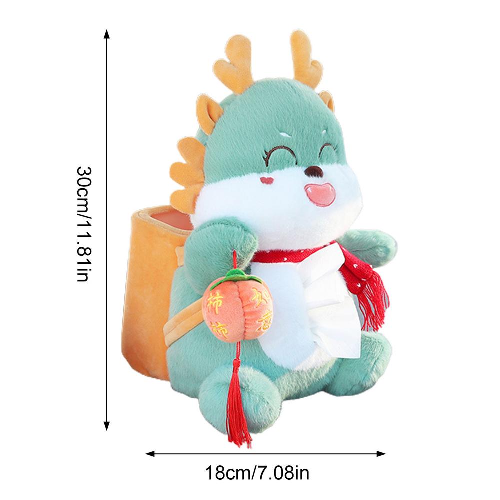 Cute Car Tissue Box Cute Dragon Car Organizer Backseat Car Seat Back Storage Bag Decorative Tissue Box Holder Backseat Tissue: WHITE