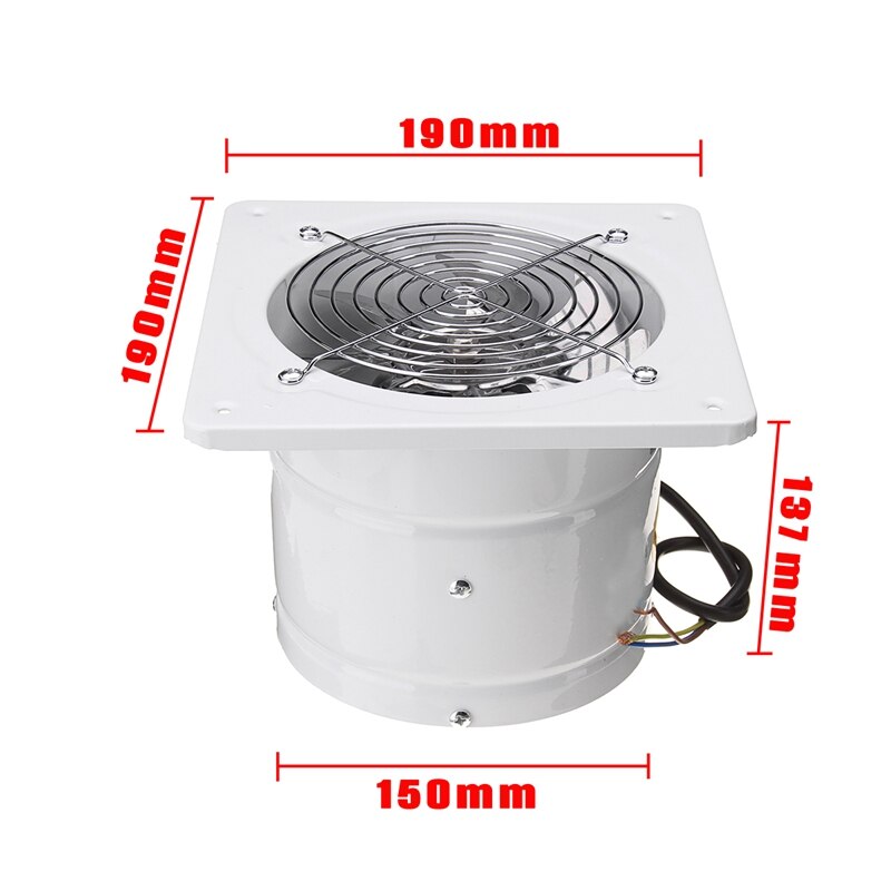 Warmtoo 6 Inch 40W Duct Booster Fan Exhaust Blower Air Cleaning Cooling Vent Metal Blade Window Wall Bathroom Kitchen Toilet Fan