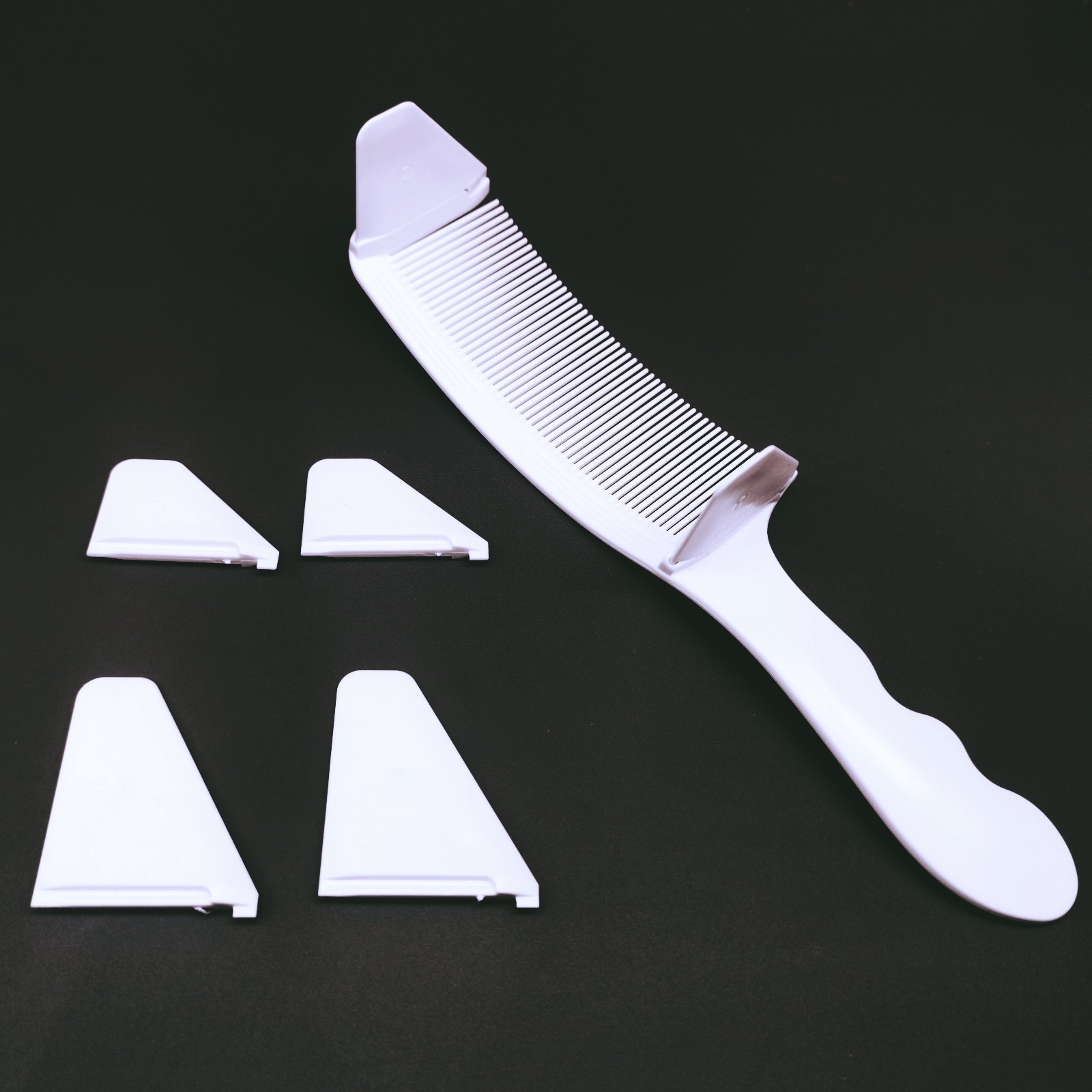 Peine de corte de pelo para hombre y mujer, accesorio de peluquería de 1/2/3 piezas, con tapa plana, para decoloración y estilismo