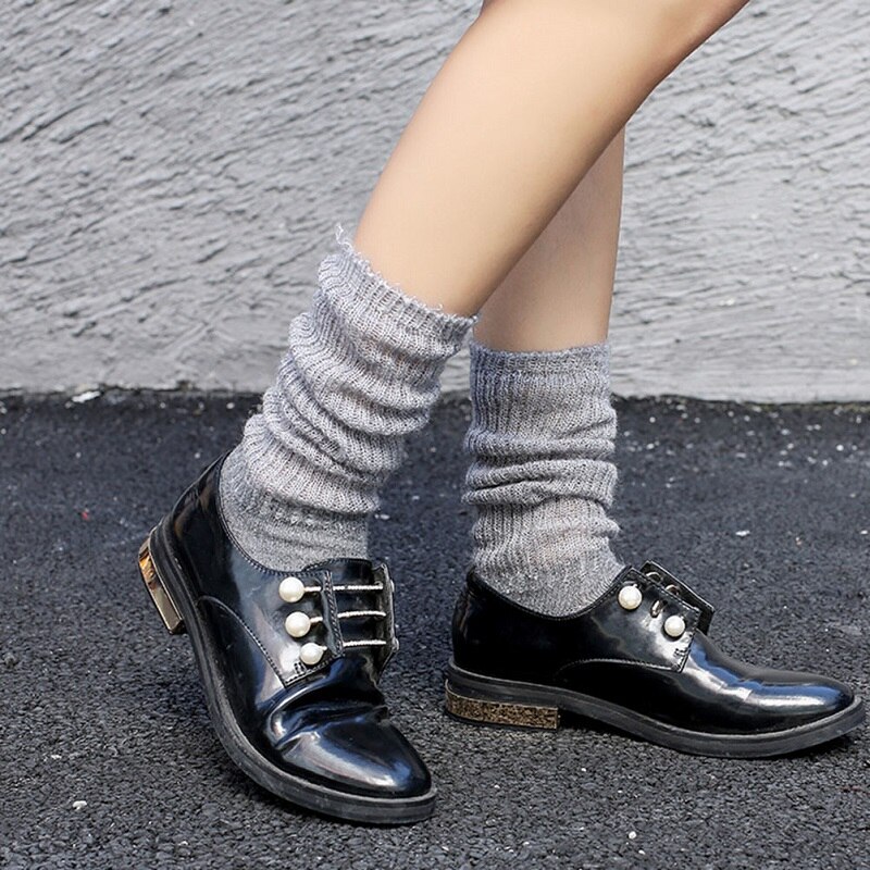 Kvinner jente strikker mesh sokker kanin hår myke sokker deodorant pustende for jenter utendørs slappe aktiviteter