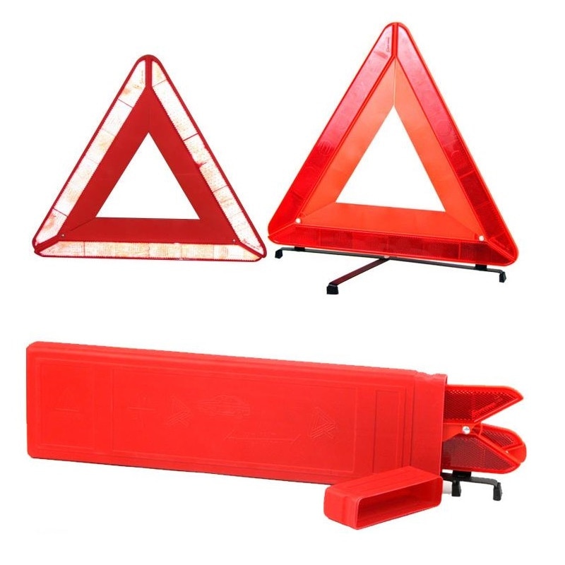 Foldable Warning Triangle Safety Emergency Reflective Stop Hazard Red Sign Road Traffic Vehicle Triangle Tripod