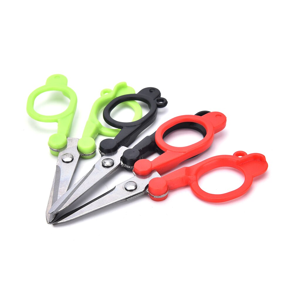 Hilo de costura Multicolor para bordar tijeras pequeñas plegables de acero inoxidable, tijeras elegantes útiles, cortauñas, ZMONH