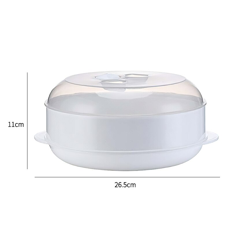 Steaming Utensils With Lid Round Single Tier Microwave Food Steamer Kitchen Veggies Fish Cookware Environmental Protection