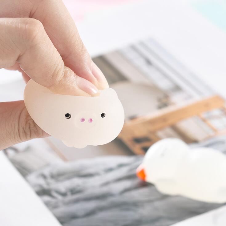 Grappige Mini Handdruk Speelgoed Zachte Siliconen Zachte Dieren Kat Rubber Doll Squish Anti-Stress Joke Speelgoed Squishie