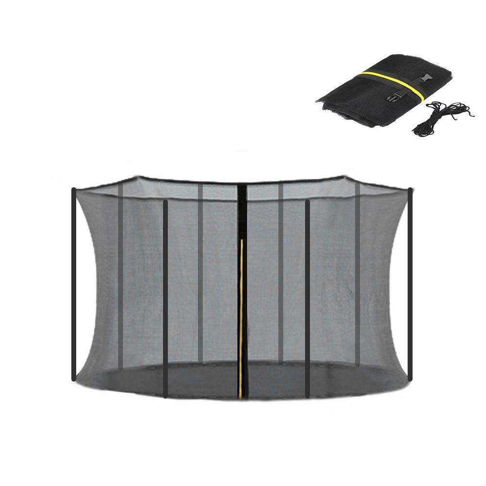 Trampoline Safety Net Replacement Inner Protection Fence Trampoline Protective Inner Net For 10/12/14 Feet 6/8 Poles Accessories: 10 feet 8 poles