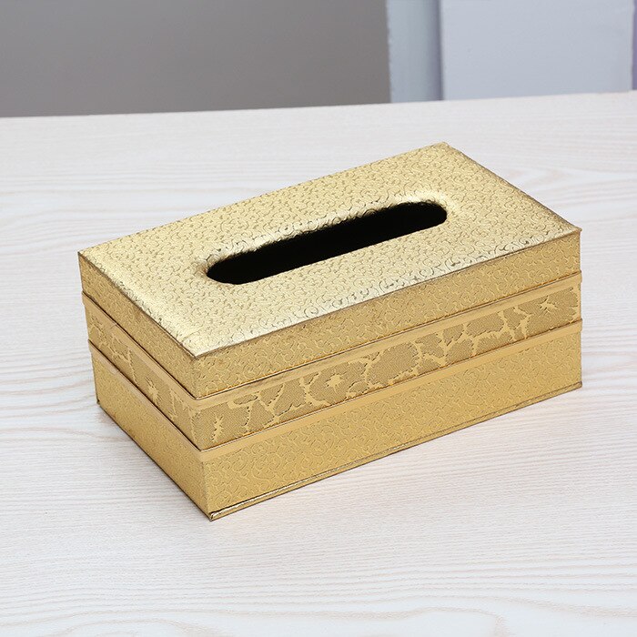 Leather Drawer Box European Style Household Tissue Box Towel Napkin Tissue Box Office Home Hotel Decorative Tissue Boxes: Medium-D