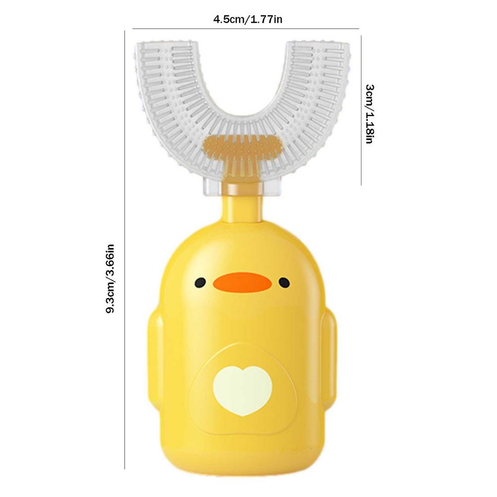 Spazzolino da denti per bambini a forma di U spazzolino da denti in Silicone morbido per bambini 360 denti orali pulizia spazzolino manuale a bocca intera blu e Pi