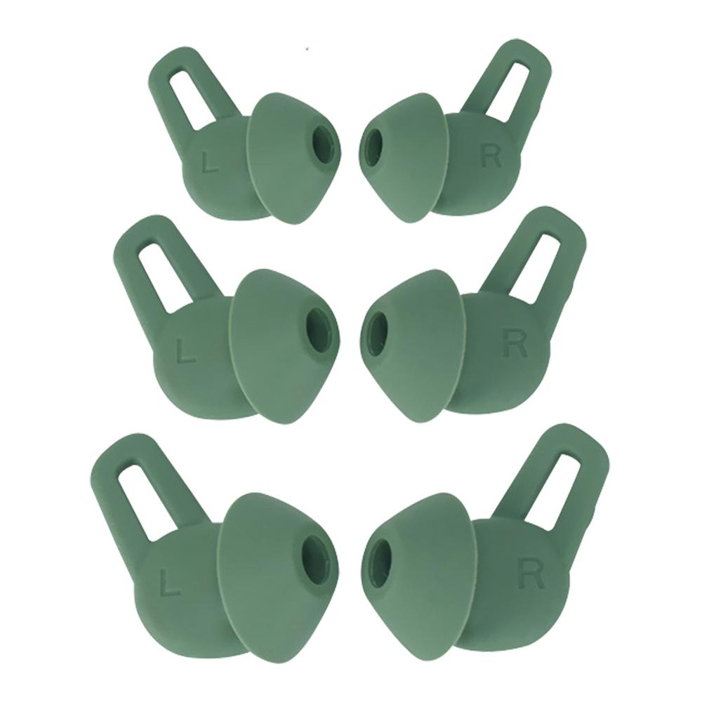 6 Stuks Siliconen Oordopjes Oordopjes Oordopjes Vervanging Vo: green