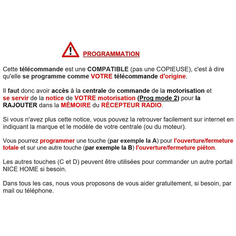 2 pièces MHOUSE MOOVO – télécommande de porte de Garage, 433.92MHz, Code roulant, pour MHOUSE GTX4 TX3 TX4 GTX4C MOOVO MT4 MT4V MT4G