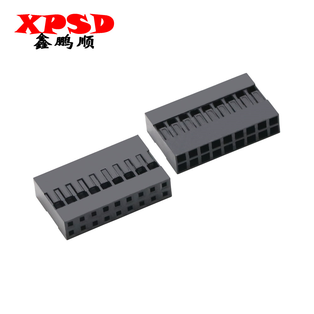 TJC8 Dupont Plastic Shell Plug 2.54mm Double Row Dupont Connector 2*2/3/4/5/6/7/8/9/10/20P Housing Female Pin Connector Terminal: Orange