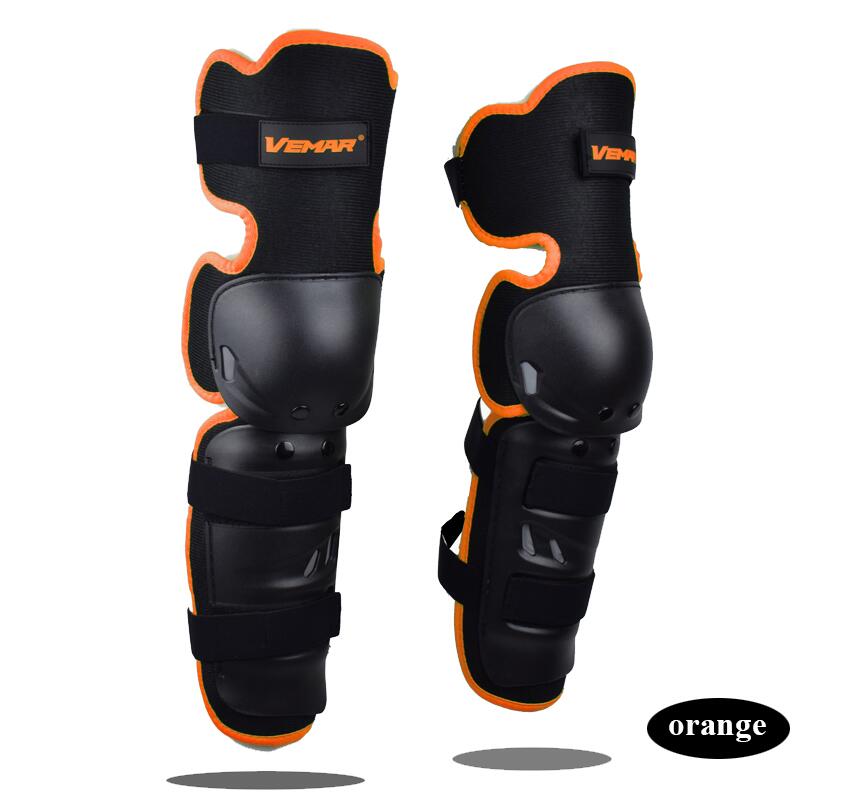 Vemar Warm Reflective Knee Protector Motorcycle kneepad MTB Kneepad Riding Guard MX Cycling Rodilleras Moto Motocross Gear: Orange