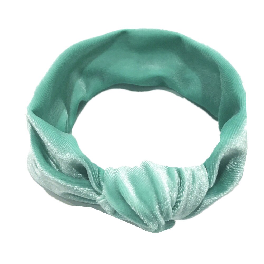 Baby strik hoofdband fluwelen kinderen meisjes haarbanden tulband voor meisjes hoofdbanden zomer bandeau bebé accessoires  b0068: B0068 aqua