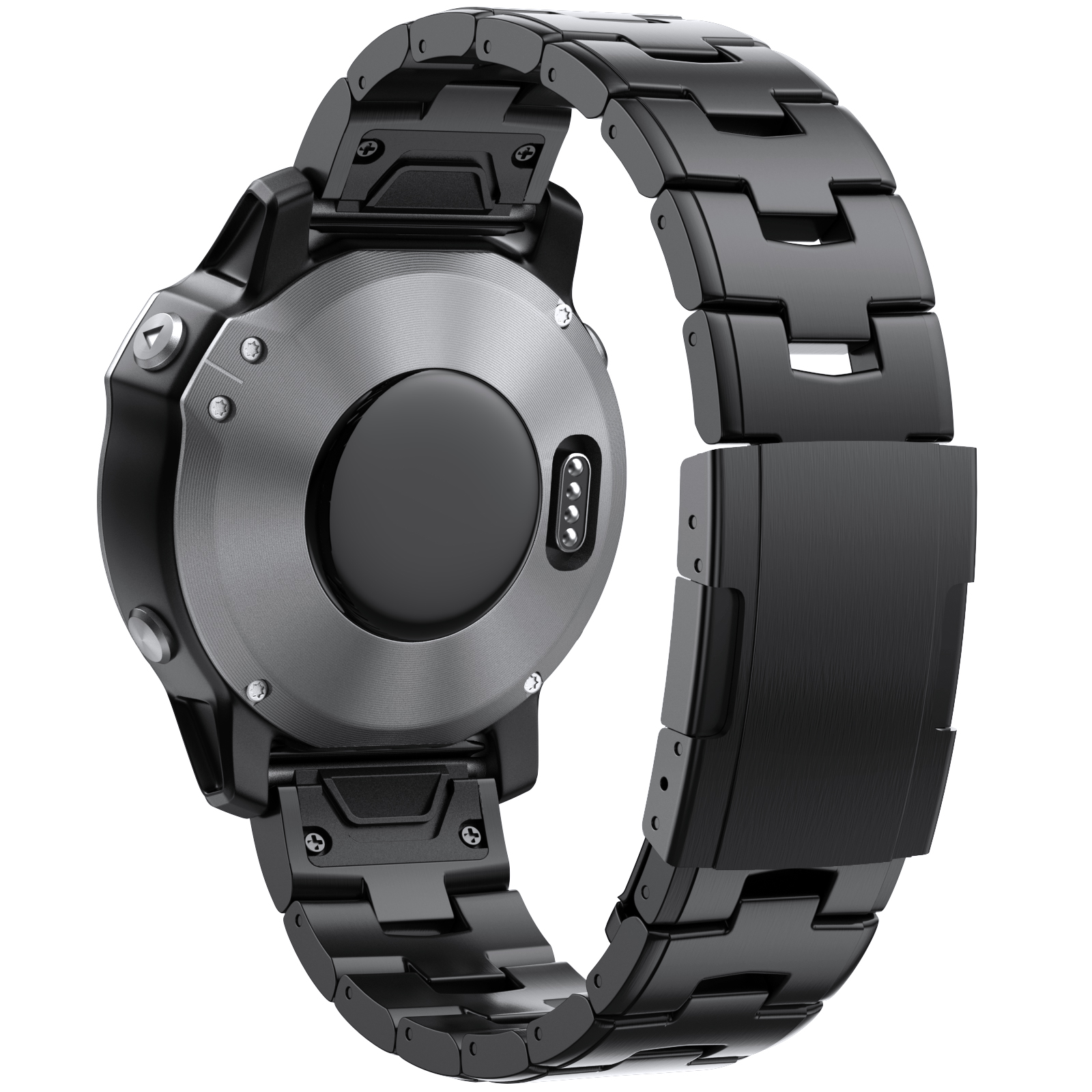 for Garmin 22mm 26mm Quick Fit Titanium Metal Watch Band Bracelet For Fenix 7X 7 6X Pro 5X Plus/ Instinct/Epix Strap Wristband: black / 26mm