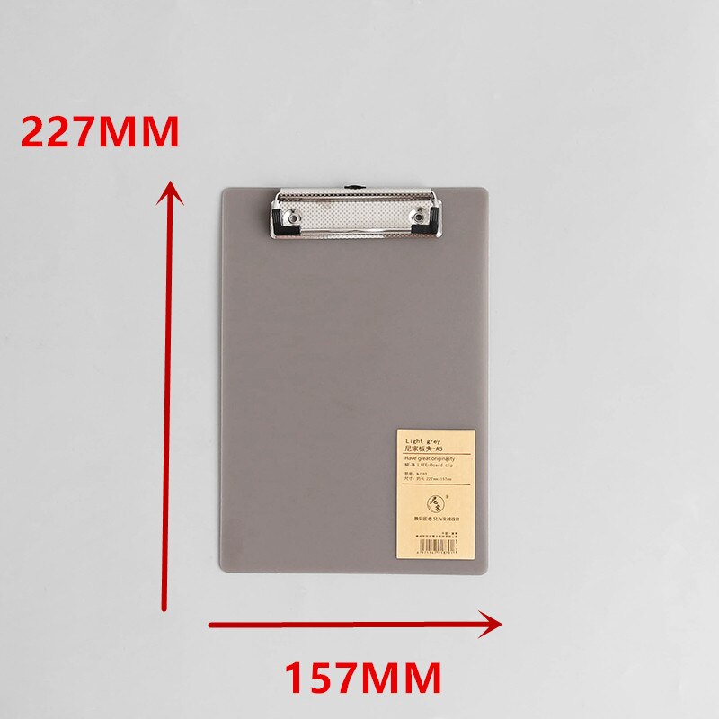 A6 / A5 / A4 clipboard clips Folder Board Menu Paper Clamp Gray Writing Clips Ticket Holder Hanging Cardboard Notepad board: Yellow