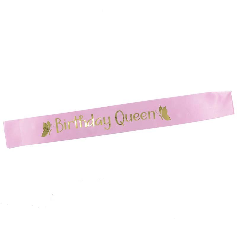 Birthday Queen Sash Crown Tiara Headband for Women Girls Happy 30th 40th 50th 60th 70th Birthday Party Decorations Favors: Sash C