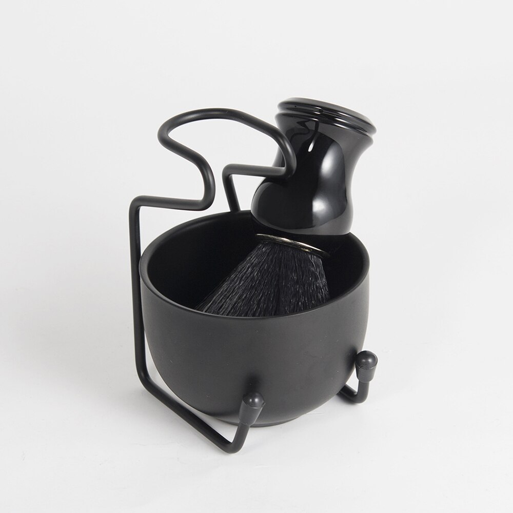 Juego de brochas de afeitar para hombre, cuenco para Espuma Facial de aleación, soporte para afeitado de barba, limpiador de bigote, taza de afeitar, accesorios de estilismo
