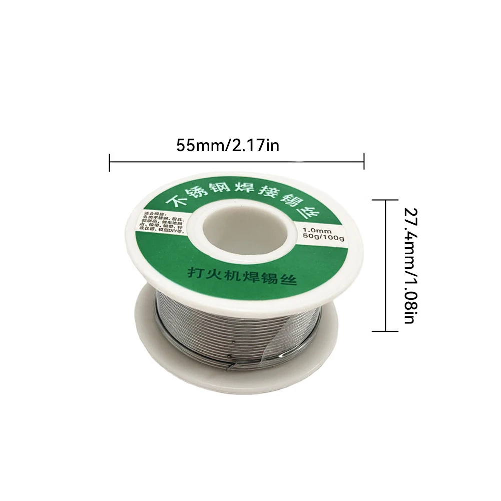 50/100g Easy Melt Low Temperature Solder Wires Stainless Steel Metal Weld Cored Welding Wires Universal Silver Welding Tools